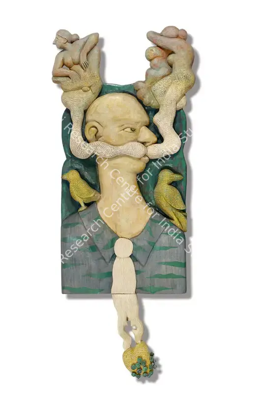 Antao, Karl (Artist). Untitled. Oil paint on teak wood, n.d. | Sculpture | FineArts | 00641688