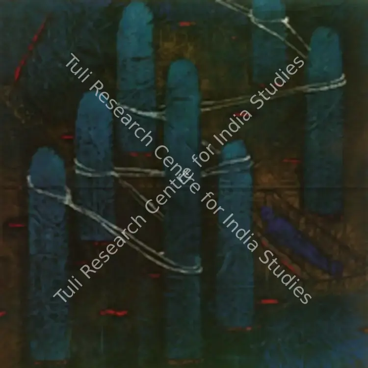 Iranna, G.R. (Artist). Untitled. Acrylic on tarpaulin, 1997 | Painting | FineArts | 00561170