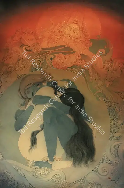 Chatterjee, Sanat (Artist). Primordial. Watercolour and wash on paper, 1964 | Painting | FineArts | 00574530
