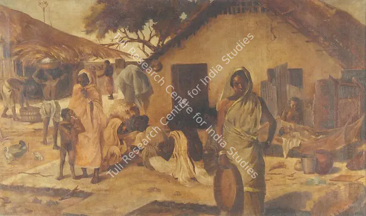 Gupta, Anil Sen (Artist). Village Scene. Oil on canvas, 1939 | Painting  | 00877967