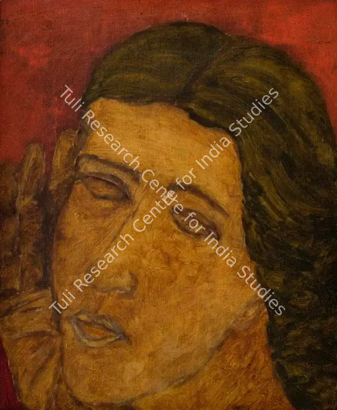 Husain, Shamshad (Artist). Head. Oil on canvas, 1986 | Painting | FineArts | 00547747