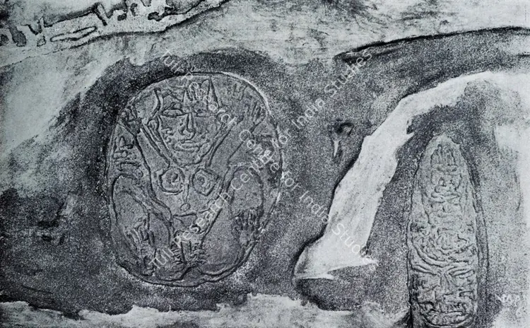 Samant, Mohan  (Artist). Organ of Creation. Oil and sand on canvas, 1965 | Pictorial Space, 1978 | Painting | FineArts | 00149531