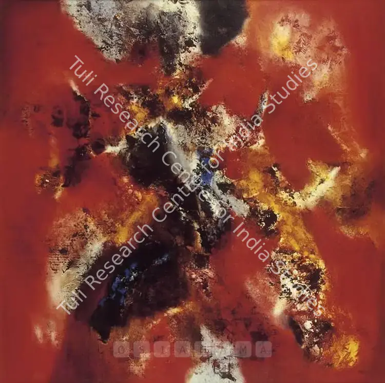 Shreshtha, Laxman (Artist). Untitled. Oil on canvas, 1973 | Painting | FineArts | 00376678