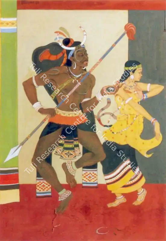 Gupta, Shopriya Prasad (Artist). Dancers. Gouache on paper, n.d. | Painting | FineArts | 00374800