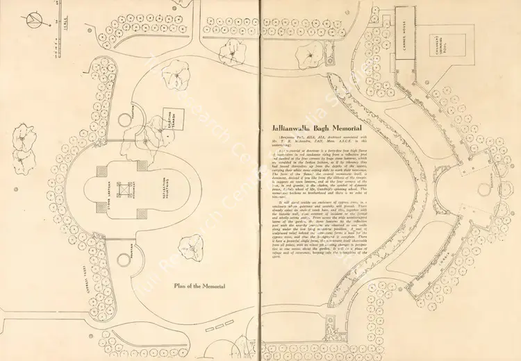 Unknown (Cartographer). Plan of the Memorial. n.d. | Map, Marg, March 1957 | ArcHeritage | 00535992
