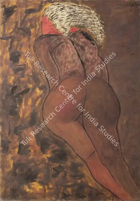 Chhabda, Bal (Artist). Nude. Oil on canvas, 1959 | Painting | EconomicsArt | 00871174