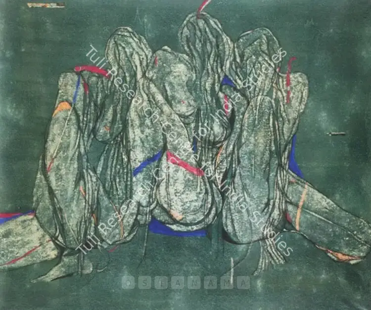 Khanna, Balraj (Artist). Anonymous Widows Of Dhaka. Oil on canvas, 1972 | Painting | FineArts | 00562893