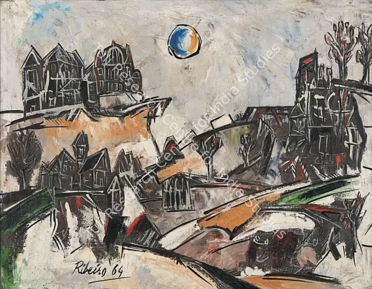 Ribeiro, Lance (Artist). Untitled. Oil and polyvinyl acetate on canvas, 1964 | Painting | FineArts | 00604712