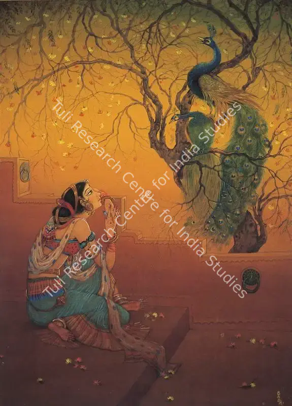 Arya, Badri Nath (Artist). Pee Kahan. Watercolour and wash on paper, 1966 | Painting | FineArts | 00371664