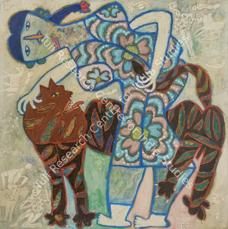 Parvez, Shahid (Artist). Let's Play. Acrylic on canvas, n.d. | Painting | FineArts | 00603852