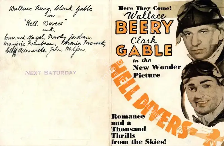 Hill, George W. (Producer), Hell Divers, 1932 | Handbill | CinemaEducation | 00760569