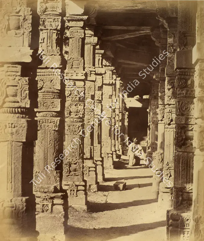 Beato, Felice (Photographer), Interior of a Hindoo Temple in the Kootub, Delhi, 1858-1859 | Antiquarian Photograph | Photography | 00116314