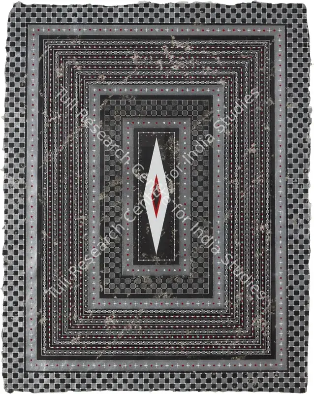 Revri, Anil (Artist). Geometric Abstraction 6. Mixed media on handmade paper, 2019 | Painting | FineArts | 00416591