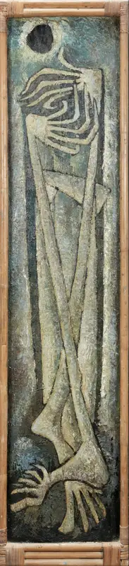 Sadequain (Artist). Figure In A Landscape. Oil on board, 1960 | Painting | FineArts | 0023060