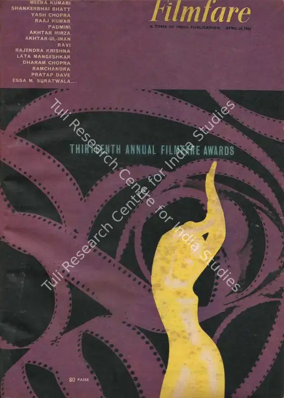 Karanjia, B.K. (Editor). Filmfare - The Fortnightly Film Magazine. 15(9). Bombay: Pyarelal Sah,  c/o The Times of India, 29 April 1966 | Magazine | CinemaEducation | 00793330