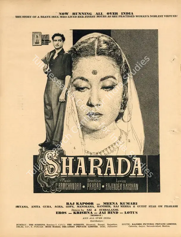 Prasad, L.V. (Producer), Sharda, 1957 | Advertisement, Filmfare, 06 December 1957 | CinemaEducation | 00791242