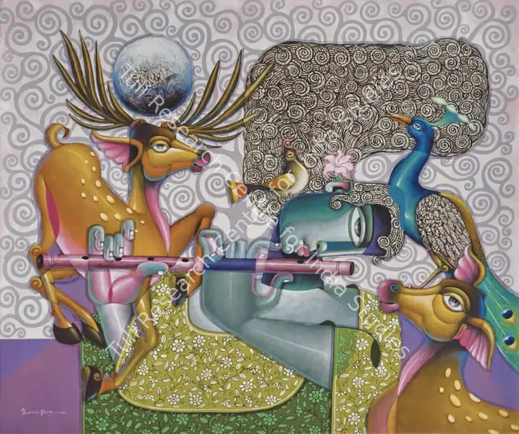 Priya, Karuna (Artist). Untitled. Acrylic on canvas, 2023 | Painting | FineArts | 00603776