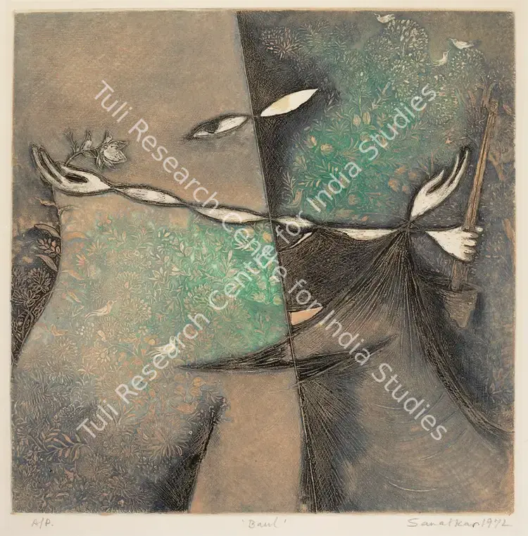 Kar, Sanat (Artist). Baul. Etching on paper, 1972 | Graphic Art | FineArts | 00416422