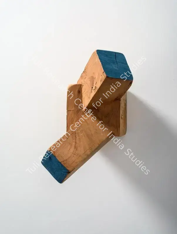 Gowda, Bhuvanesh (Artist). The Perfect Square Lacks Corners. Carving on found wood, acrylic paint, 2016 | Sculpture | FineArts | 00546428