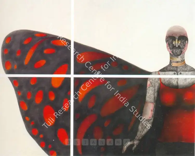 Chaturvedi, P.N. (Artist). The Butterfly. Dry pastel and pencil on archival paper, 2007 | Drawing | FineArts | 00575903