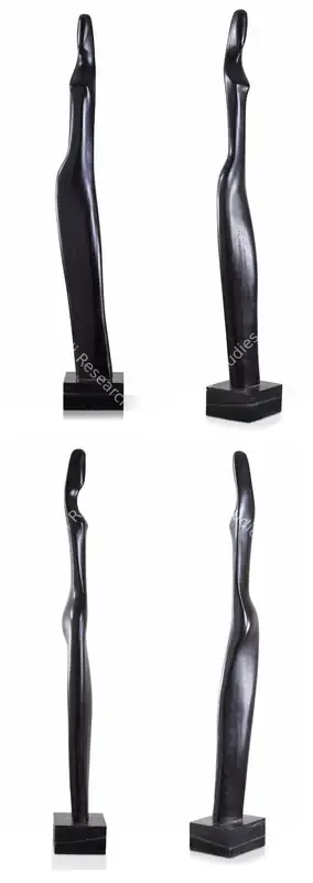 Chaudhuri, Sankho (Artist). Untitled (Standing Figure). Wood, c.1950s | Sculpture | FineArts | 00641321
