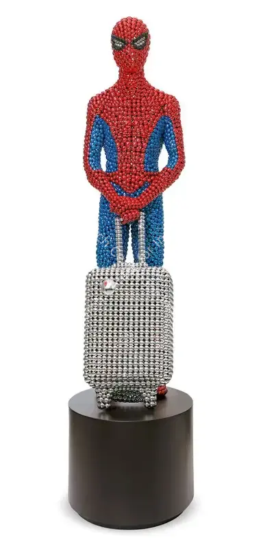 Shende, Valay (Artist). Spiderman. Painted stainless steel discs and mixed media colour coated SS base; Edition From Edition of 5, 2018 | Sculpture | FineArts | 00357800