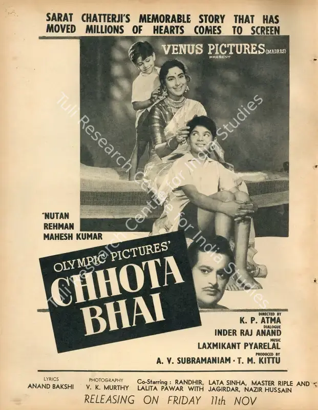 Kittu, T.M. (Producer), Chhota Bhai, 1966 | Advertisement, Filmfare, 11 November 1966 | CinemaEducation | 00791366