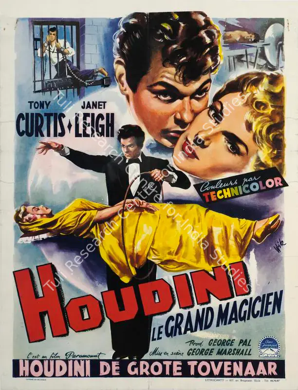 Houdini, Harry (Magician). Houdini le grand magicien. Colour lithograph, linen-backed | Magic Publicity Art & Memorabilia | PopCulture | 00092295