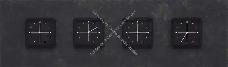Raqs Media Collective (Artist). Four non-working clocks on felt backing. 2007 | Installation | FineArts | 00646117