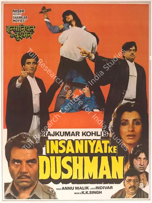 Kohli, Raj Kumar (Producer), Insaniyat Ke Dushman, 1986 | Full Sheet Poster | CinemaEducation | 00767351