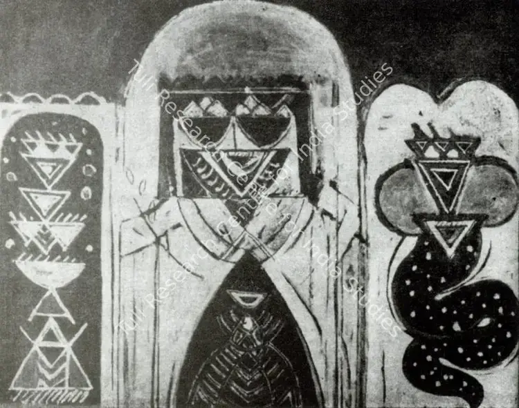 Gopinath, P. (Artist). Ritual Memories. Tempera, 1973 | Artrends, January-April 1972 | Painting | FineArts | 00551437