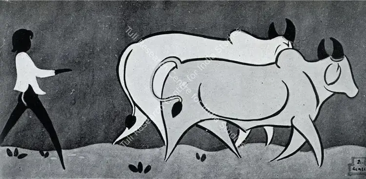 Chavda, Shiavax (Artist). Homeward. Tempera, 1946 | Marg, July 1947 | Painting | FineArts | 00673739
