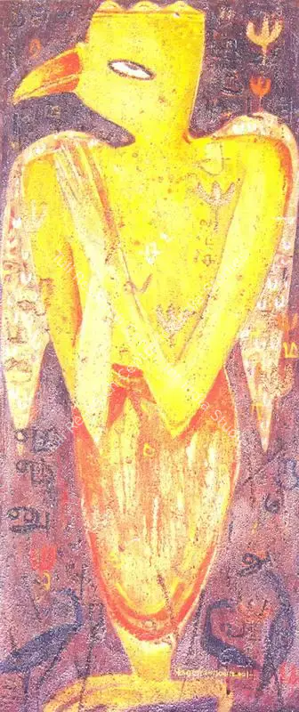 Muralidharan, K. (Artist). Garuda. Mixed media on canvas, 2001 | Painting | FineArts | 00372680