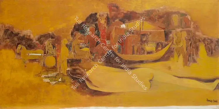 Das, Arup (Artist). Untitled (The Dream). Oil on canvas, 1966 | Painting | FineArts | 00418937