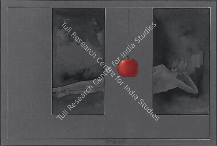 Ahmed, Waseem (Artist). Untitled (Apple). Gouache on wasli laid on card, 2007 | Painting | FineArts | 0023182