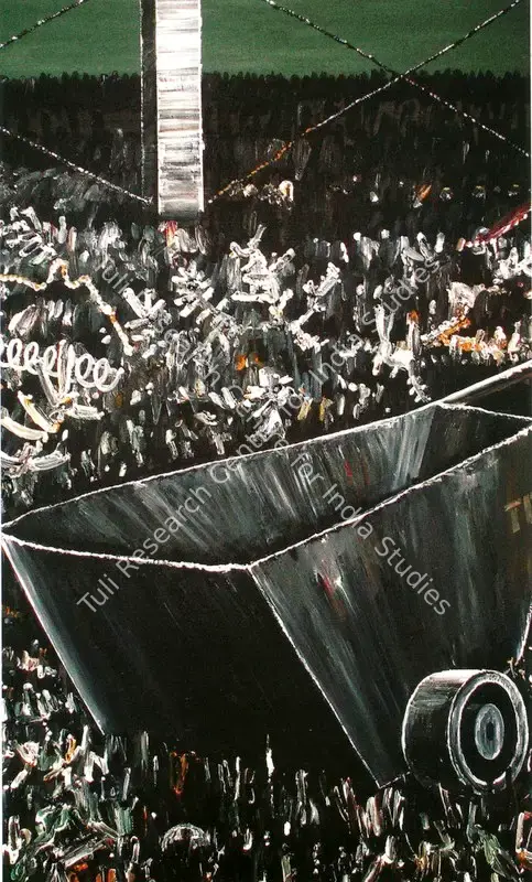 Krishnan, Rajan (Artist). Study for Site. Acrylic on canvas, 2006 | Painting | FineArts | 00561169