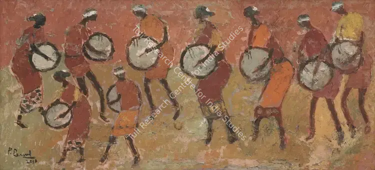 Perumal, P. (Artist). Thappattam. Oil on canvas, 2011 | Painting | EconomicsArt | 00870825