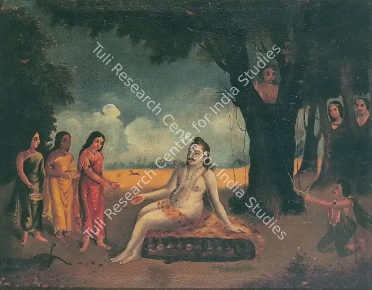 Bengal School (Artist). Shiva with Devotees. Oil on canvas, early 20th century | Painting  | 00877621