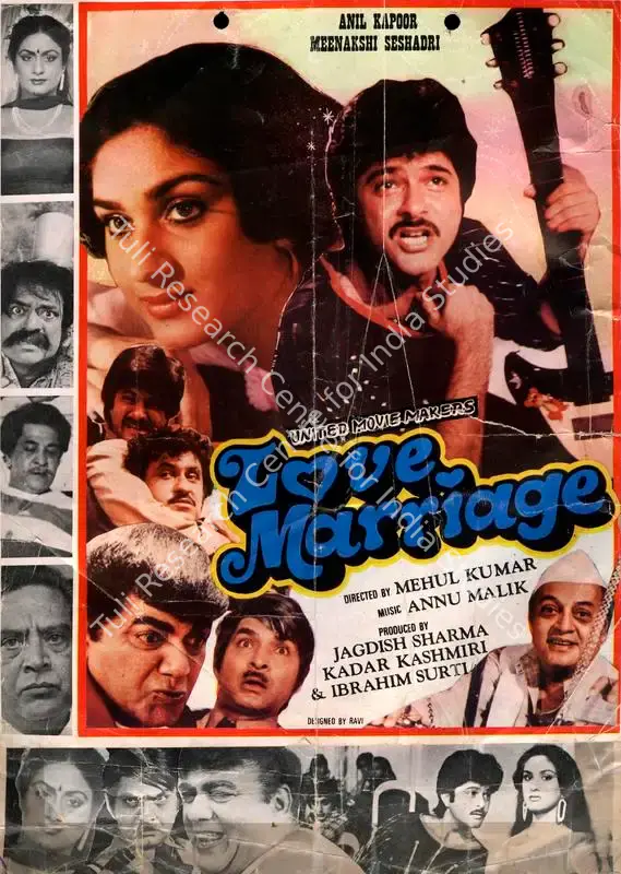 Kashmiri, Kadar (Producer), Love Marriage, 1984 | Song-Synopsis Booklet | CinemaEducation | 00778675