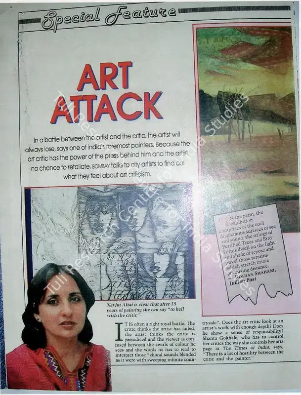 Banerji, Ranjona (Writer). Art attack. Bombay, 21 August 1989 | Newspaper Clipping | FineArts | 00728354