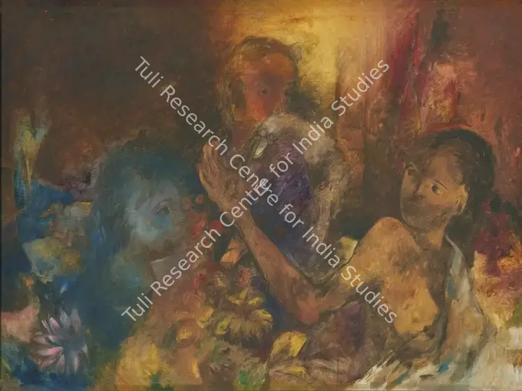 Singh, Sardar Gurcharan (Artist). Untitled. Oil on canvas, 1997 | Painting | EconomicsArt | 00870968