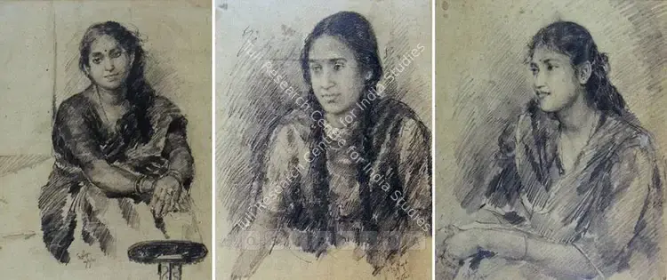 Sinha, Satish (Artist). Untitled. Drawing on board, 1941 | Drawing  | 00880907