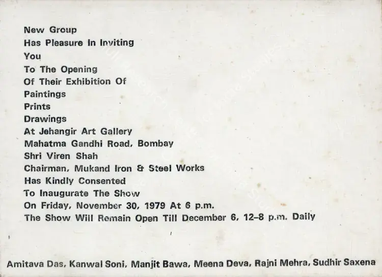 New Group (Organiser). Exhibition of Paintings, Prints and Drawings. New Group, 1979 | Group Exhibition Invitation | FineArts | 00858800