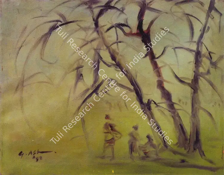 Ash, Gobardhan (Artist). Winter. Oil on canvas, 1992 | Painting | FineArts | 00574810