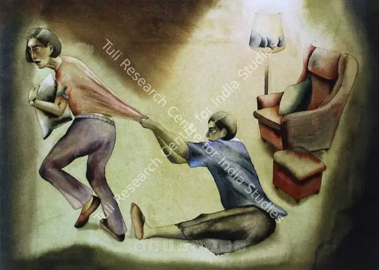 Dodiya, Anju (Artist). Acid Nights. Watercolour on paper, 1997 | Painting  | 00881025