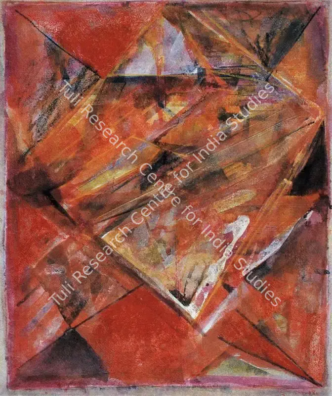 Shinde, Vijay (Artist). Untitled. Watercolor, colored chalks, and bodycolor on paper, 1988 | Painting | FineArts | 00372845