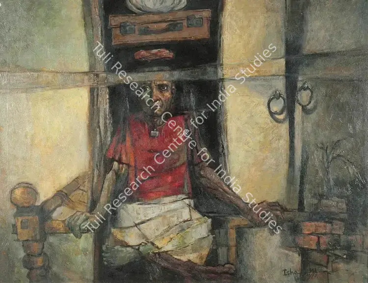 Mahammad, Isha (Artist). Charpayi Coolie. Oil on canvas, 1977 | Painting | FineArts | 00371700