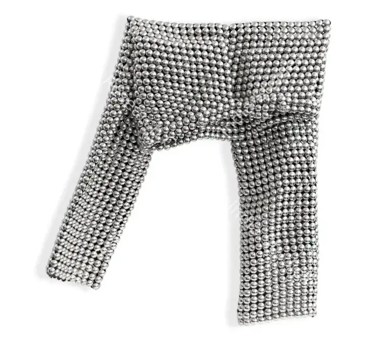 Shende, Valay (Artist). Untitled (Pant). Stainless steel discs, 2021 | Sculpture | EconomicsArt | 00869492