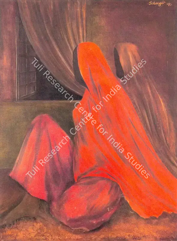 Jani, Jehangir (Artist). Women by a Window. Oil on canvas, 1990 | Painting | FineArts | 00374233