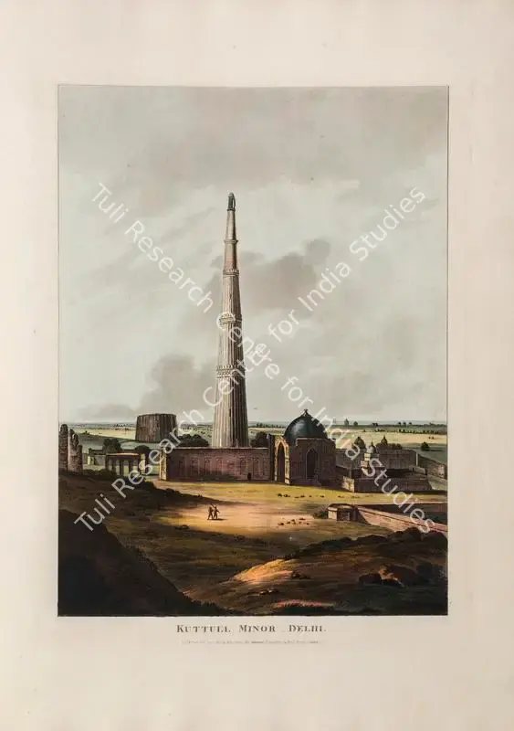 Unknown (Printmaker). Kuttull Minor, Delhi. Print on paper, 01 January 1805 | Aquatint, A Brief History of Ancient and Modern India, 1805 | Scholarship | 00156178